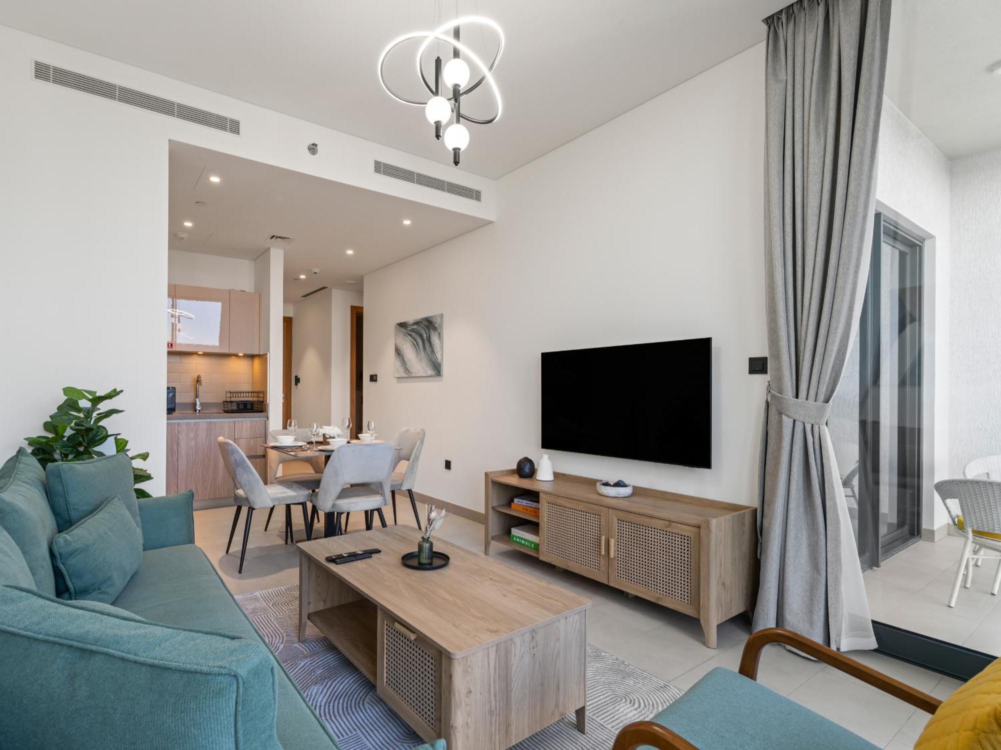 Elegant 1br Guest Study At Sobha Waves - Luxury *